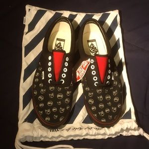 NWT CUSTOM** Black Cat Vans sneakers